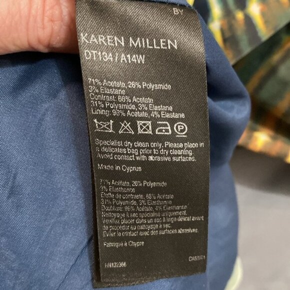 Karen Millen Modern Stripe Dress In Blue size 6 - Picture 15 of 16